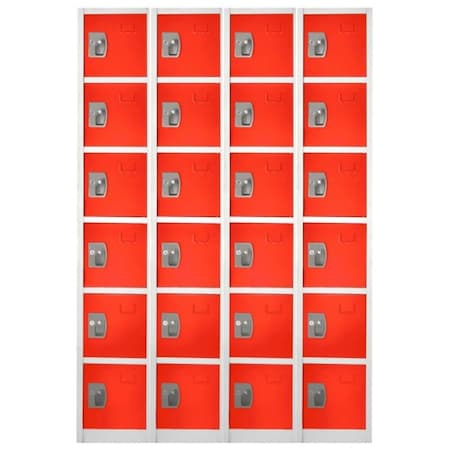 Adiroffice 12 in W, 12 in D, 72 in H, Steel ADI629-206-RED-4PK